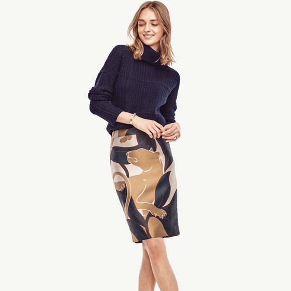 Ann Taylor Dresses & Skirts - ANN TAYLOR Jungle Cat Pencil Skirt Size 2